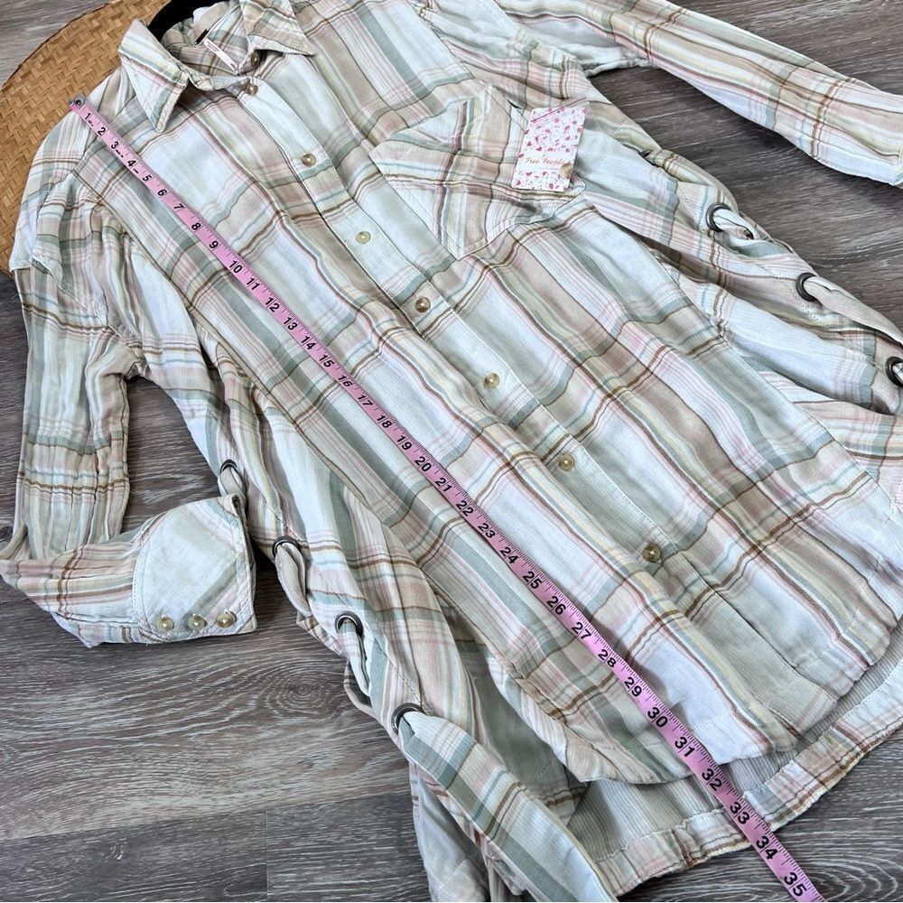 Nwt free people nordic day plaid top - Picture 8 of 8